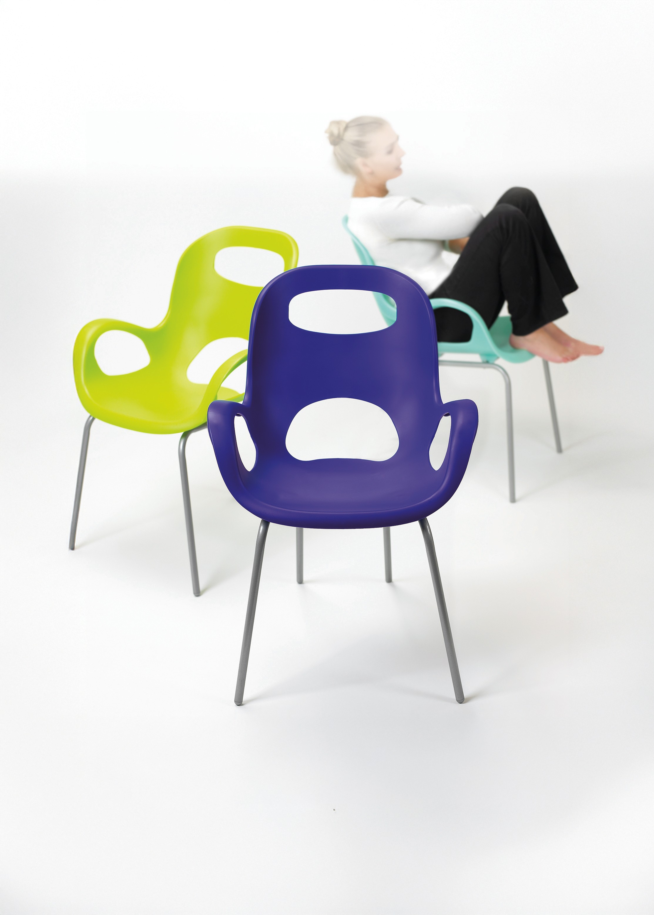 Scaune Oh Chair pentru Umbra, în violet, lime și turcoaz