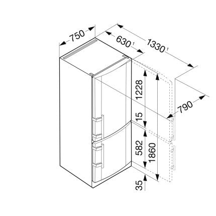 Combina frigorifica Liebherr CTP211-21 5