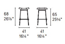 Scaun de bar  FIFTIES CS2006 MTO 2
