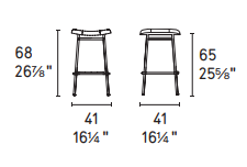 Scaun de bar  FIFTIES CS2006 MTO 5