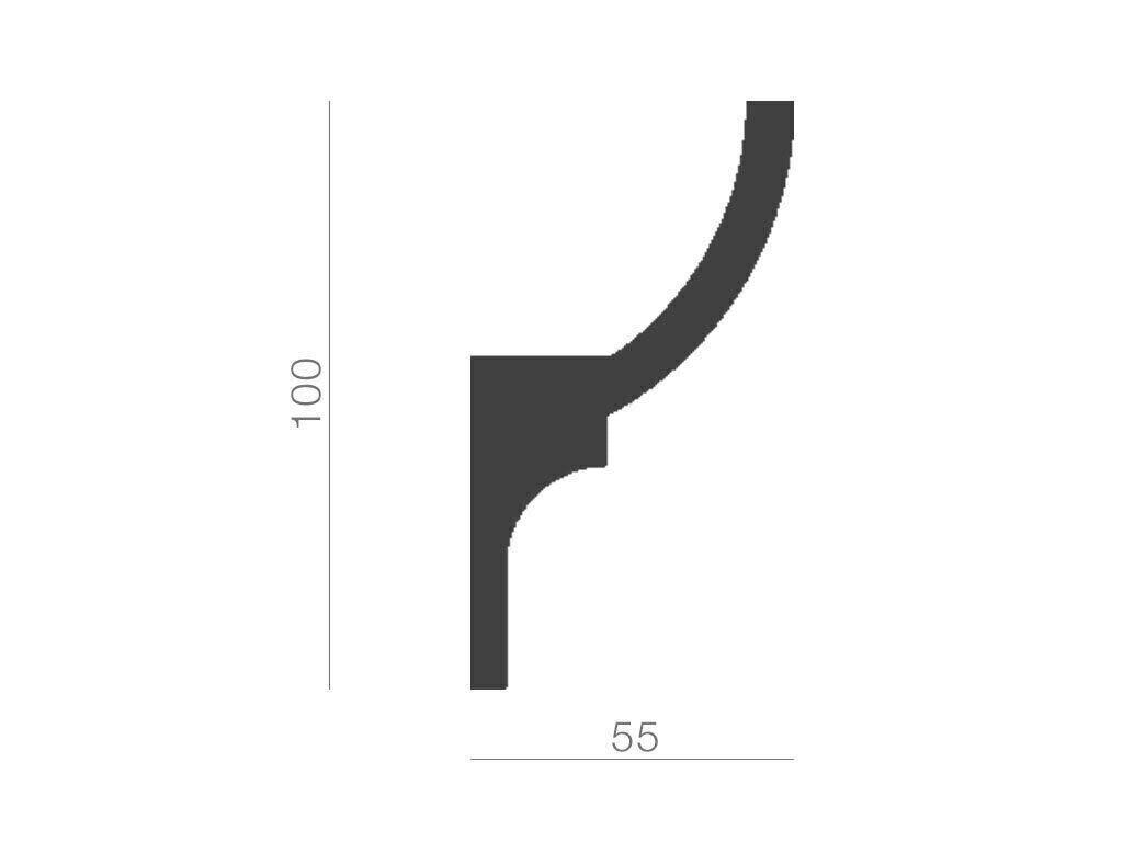 Profil pentru banda LED din poliuretan KF712 - 10x5.5x200 cm 2