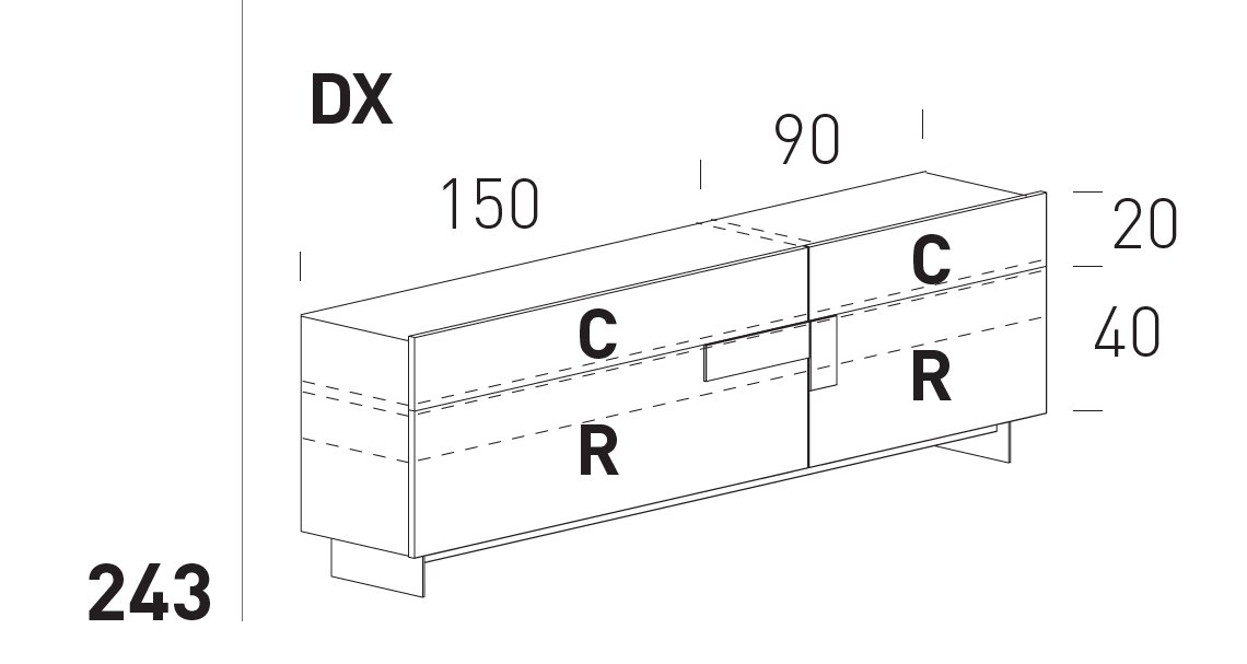 Comoda de living Ginevra 10