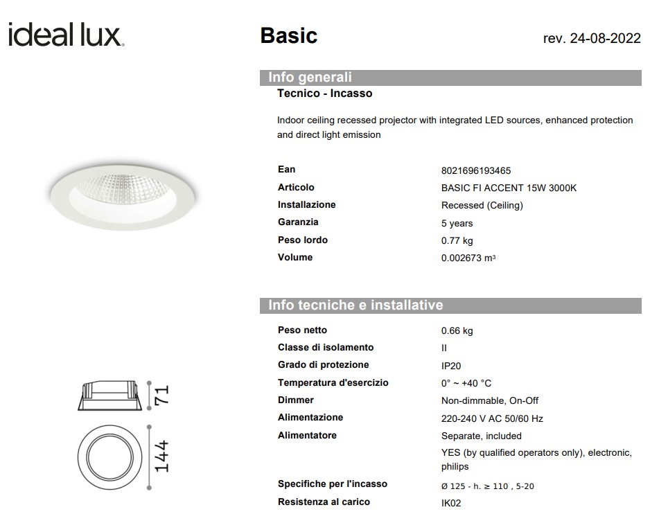 Ideal-Lux Spot Basic Fi Accent 5