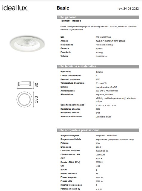 Ideal-Lux Spot Basic Fi Accent 6