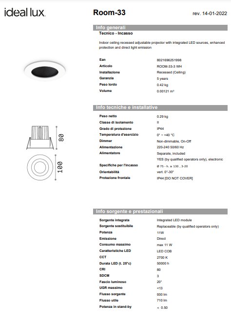 Ideal-Lux Spot de Interior cu 3 Capete, Model Room-33-3 3