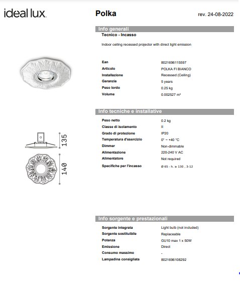 Ideal-Lux Spot Polka Fi 6