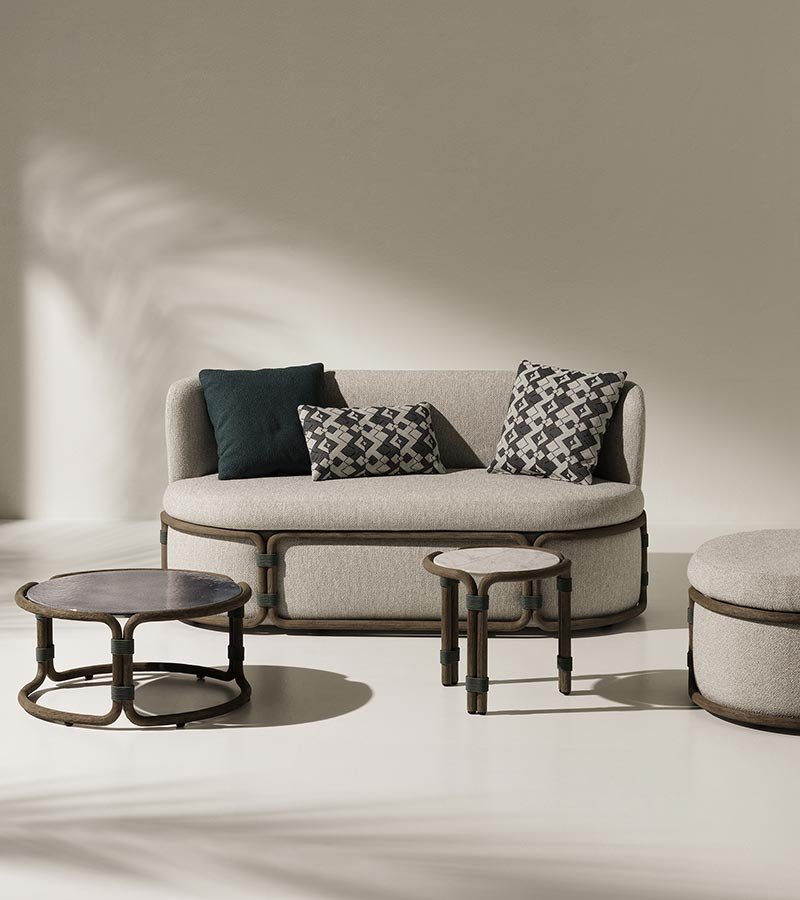 Masuta de cafea de exterior Rotin 2