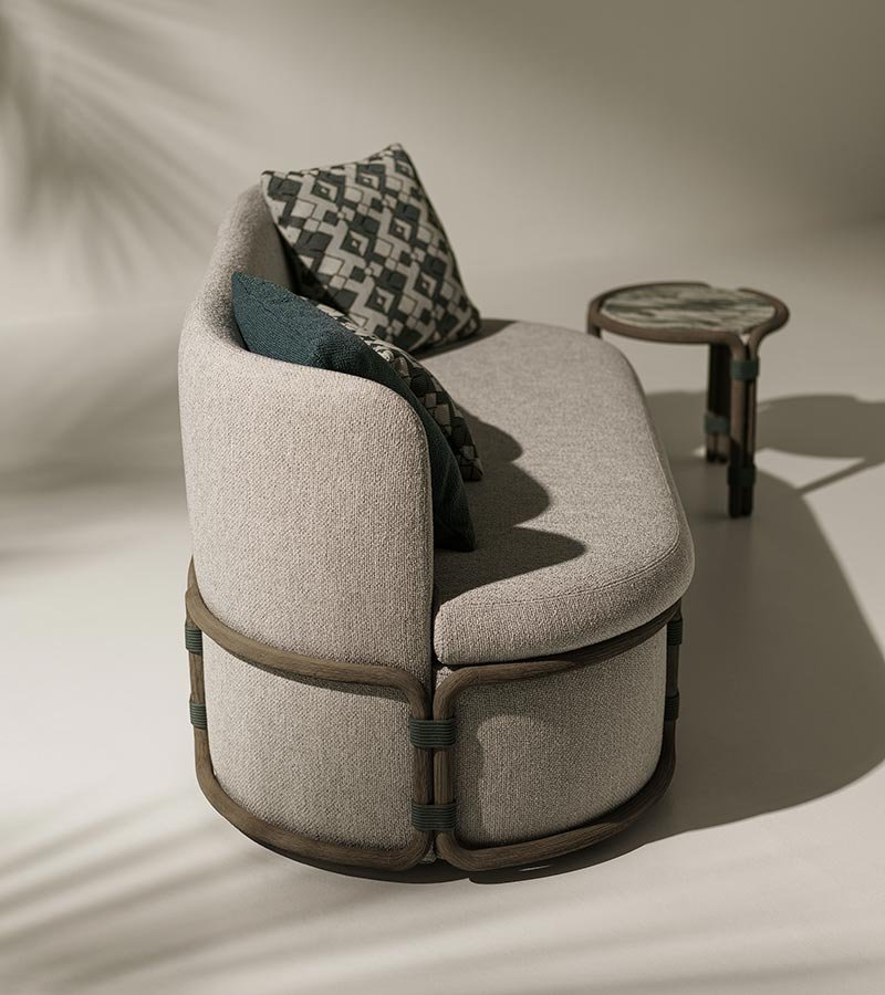 Masuta de cafea de exterior Rotin 3