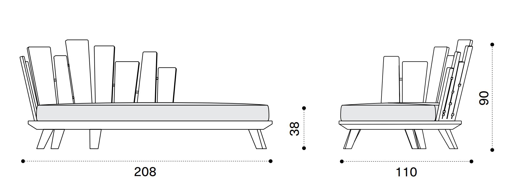 Sezlong de exterior Rafael 4