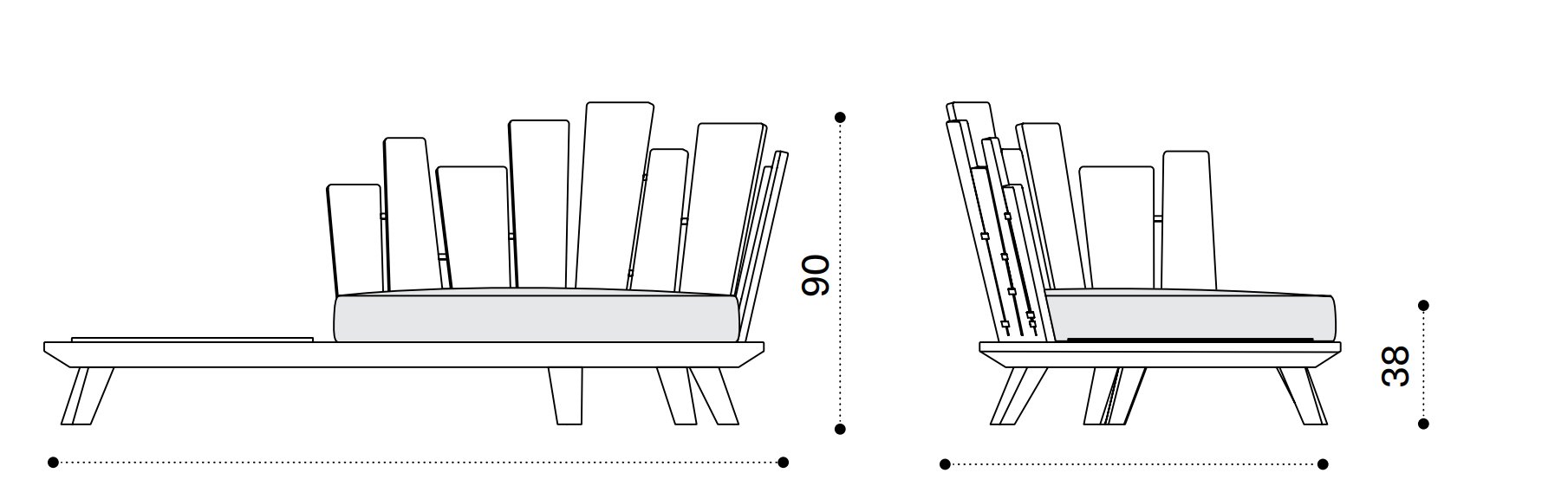 Sezlong cu masuta de cafea Rafael 5