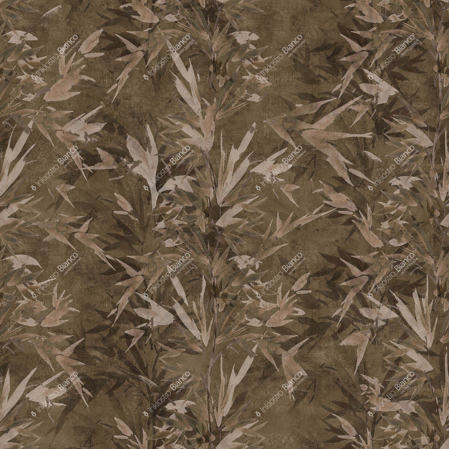 Tapet Painted Leaves 3