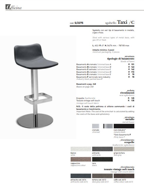 Scaun De Bar Taxi C 3