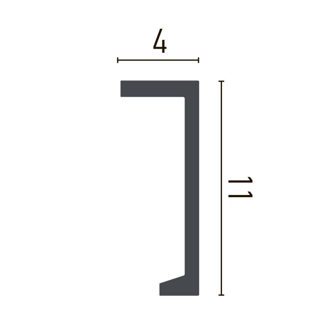 Cornisa decorativa din poliuretan P890 - 11x4x200 cm 2