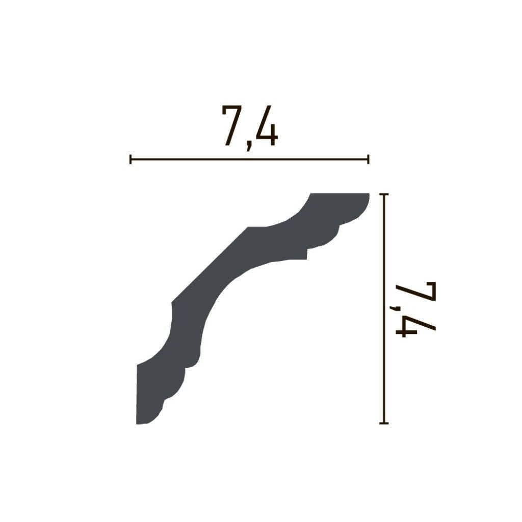 Cornisa decorativa din poliuretan P801 - 7.4x7.4x200 cm 2