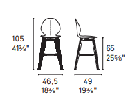 Scaun de bar BASIL  CS1495 5