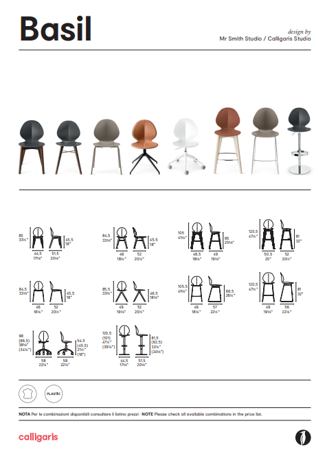 Scaun de bar BASIL  CS1495 6