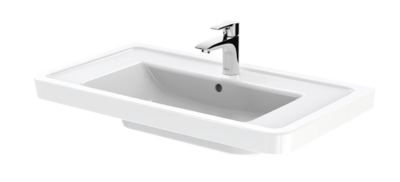 Lavoar CF 850 mm, cu orificiu robinet, cu preaplin