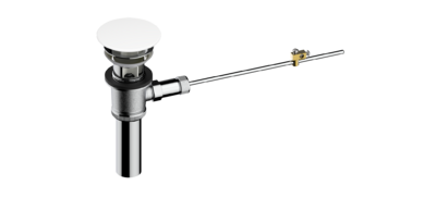 Ventil cu pârghie cu fante, alb mat, cu capac ceramic